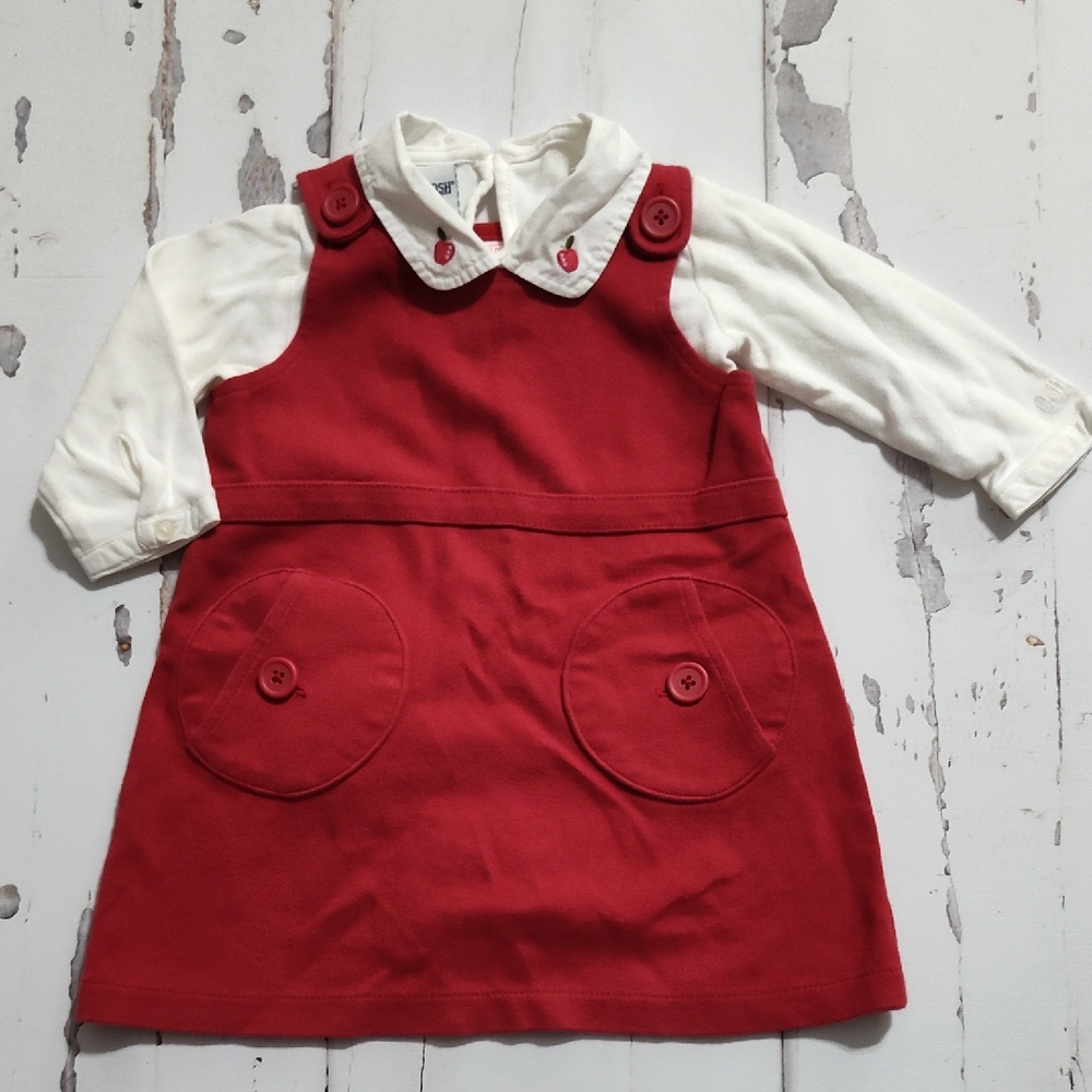 OshKosh B'gosh Apple Embroidered Top And Jumper Y2k Vintage